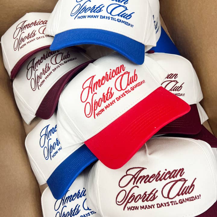 KENZKUSTOMZ - Vente Casquette de camionneur – femme - Casquette de camionneur vintage American Sports Club16