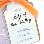 Up With Paper - Wholesale Everyday Greeting Card - Lily of the Valley Flower Pop-up Card with Bow Embellishment1