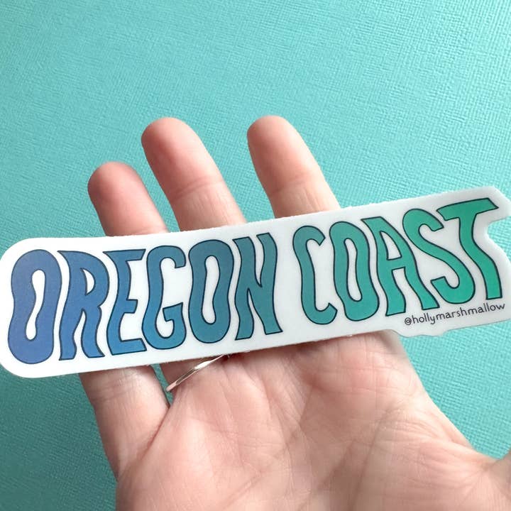 hollymarshmallow - Wholesale Sticker - Oregon Coast Vaporwave Sticker