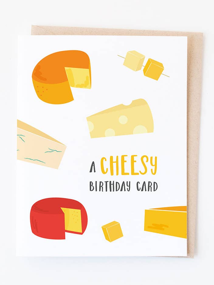 Um Cartão de Aniversário Cheesy | Cartão de Cumprimentos com Trocadilho Alimentar por atacado de Graphic Anthology Greeting Cards