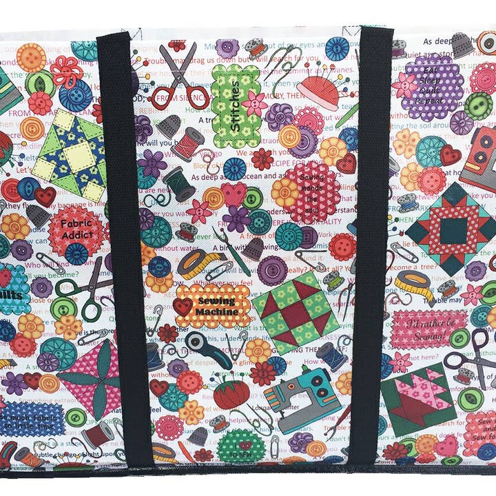 Two Lumps of Sugar - Wholesale Tote Bag - Women's - Sewing TLOS Happy Tote Collector's Tote Set of 5