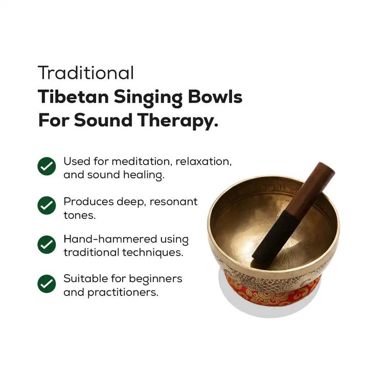 Fwosi – wholesale Meditation supplies – 7 Tibetan Singing Bowl Meditation Set with Carry Case, Mallet, Striker, Cushion | Antique Instruments for Yoga, Chakra Healing2