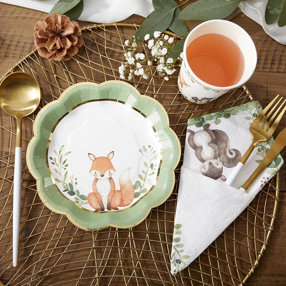 Kate Aspen - Wholesale Disposable Plate - Woodland Baby 7 in. Premium Paper Plates (Set of 16)4