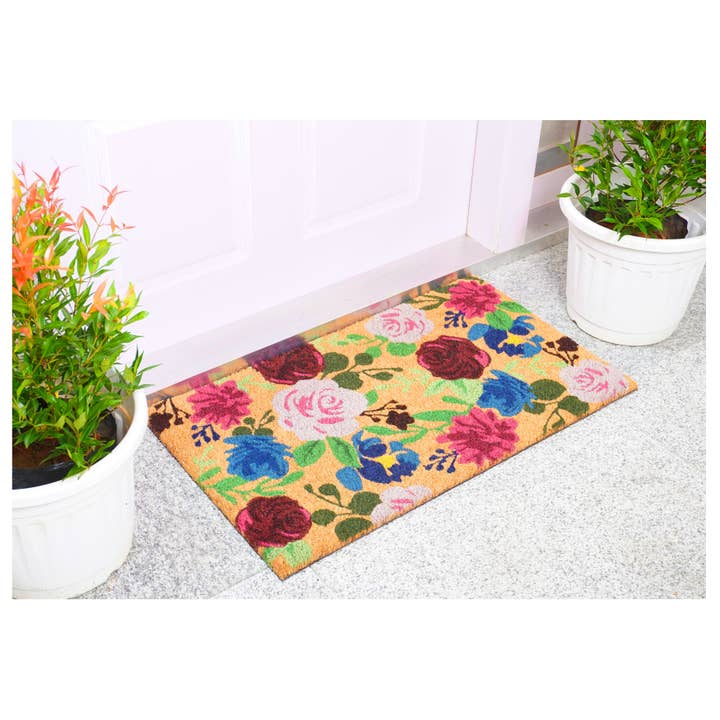 Calloway Mills – wholesale Door mat – Spring Boho Flowers Doormat