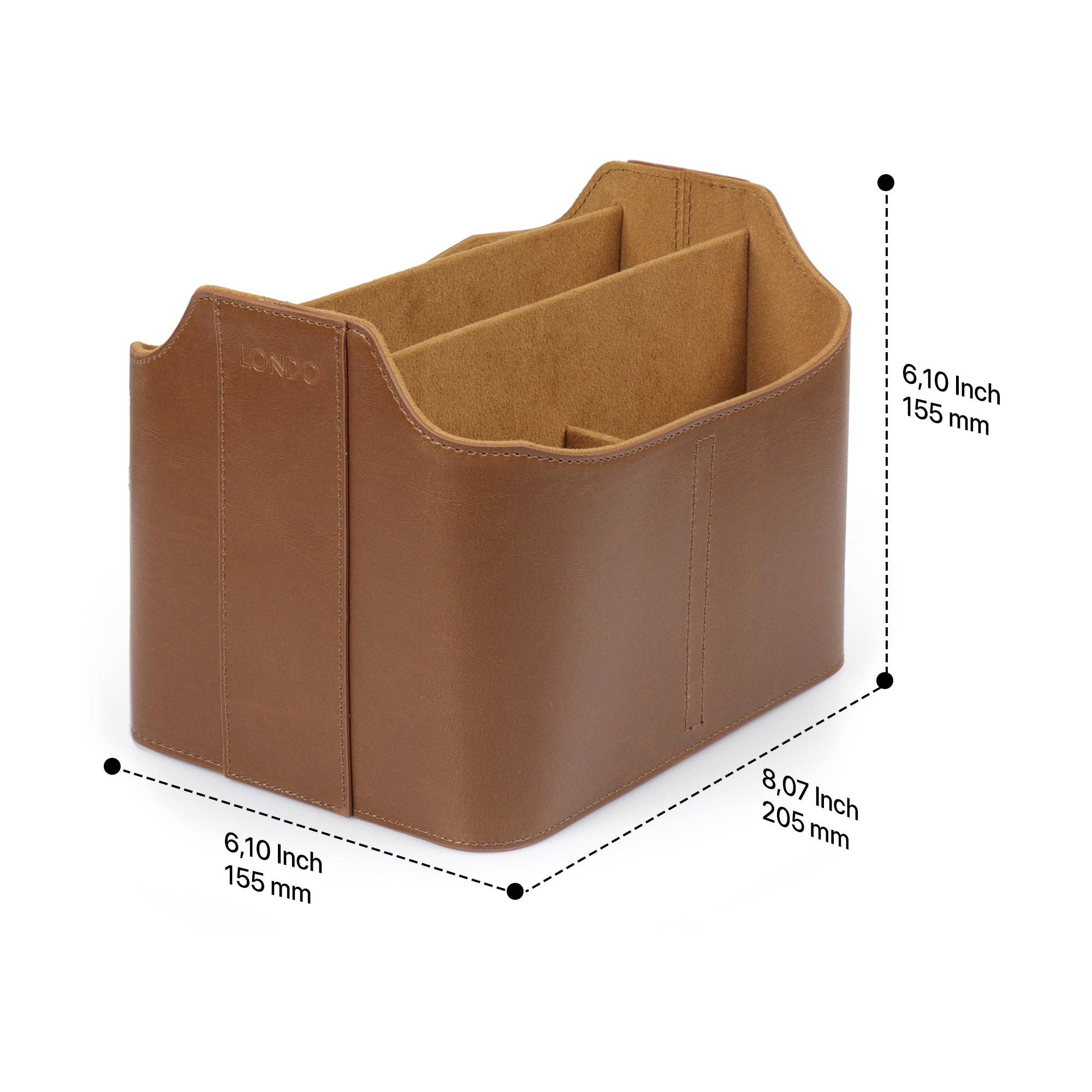Londo - Wholesale Desk Organizer - Londo Leather Remote Control Organizer and Caddy with Tablet Slot26