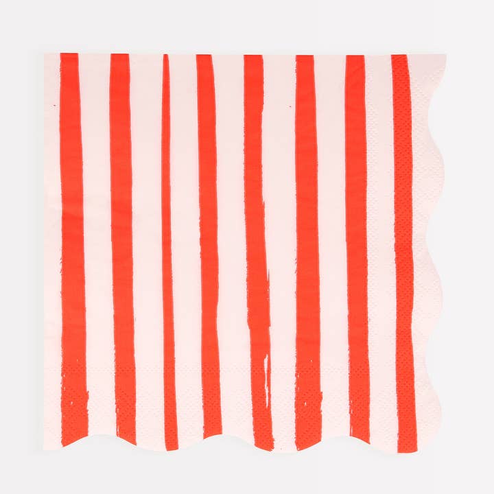 Red Stripe Large Napkins for wholesale by Meri Meri