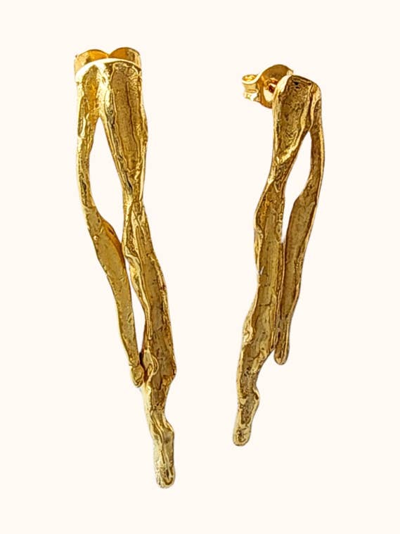 Crisp Earrings | 18k Gold Vermeil for wholesale by The Mira Shoppe