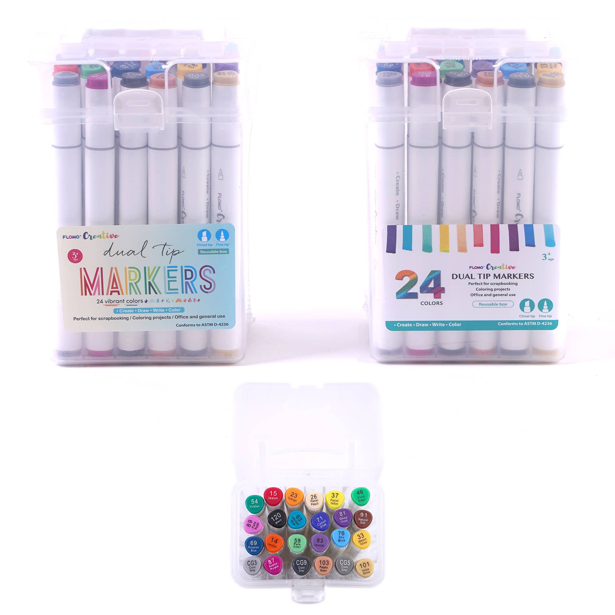 Wholesale Soft Head Watercolor Pen Set, 24 Colors by FLOMO Creative for  your store - Faire