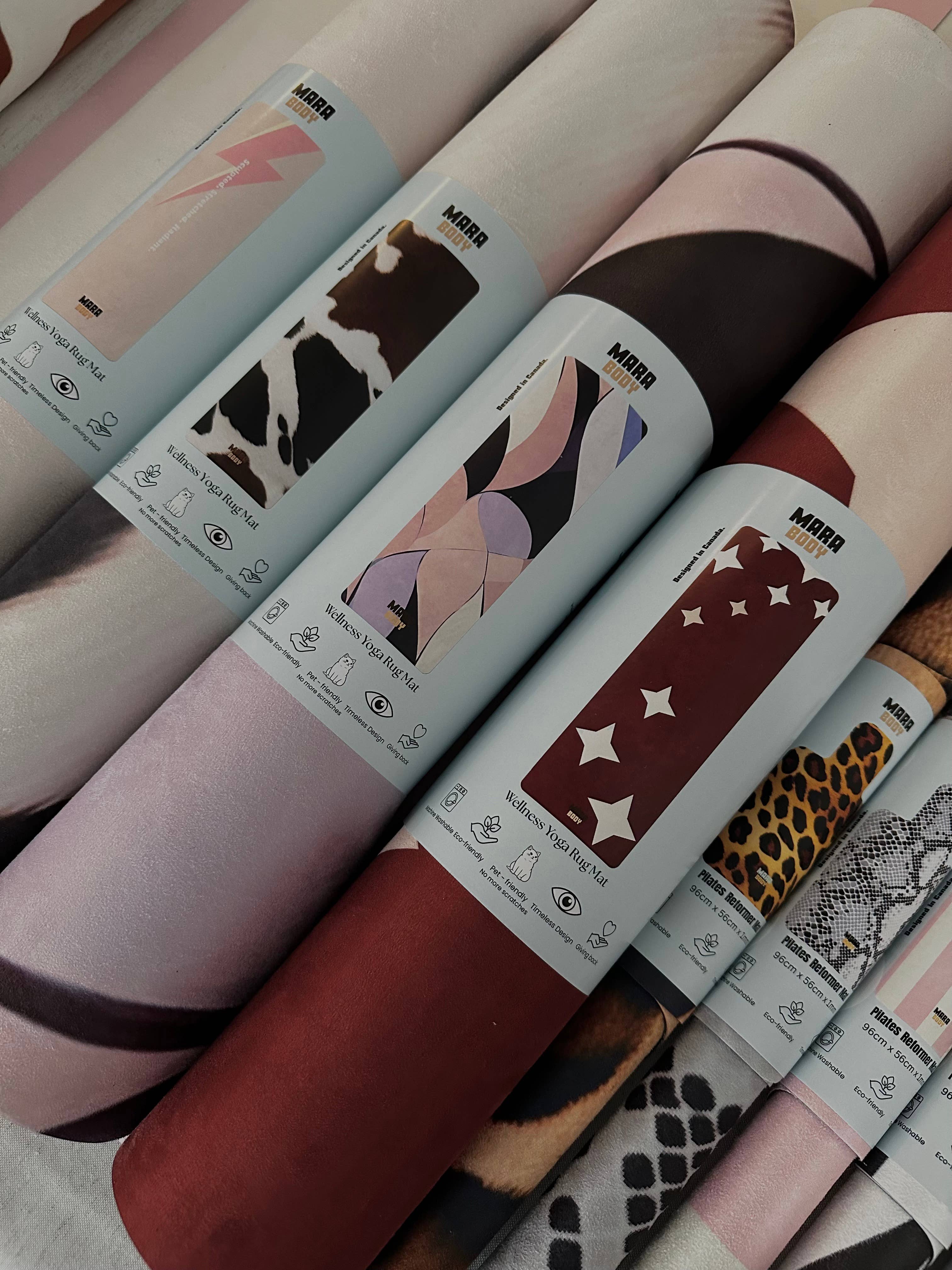 MARA BODY - Yoga Mats, Pilates Reformer Mats & Yoga Towels - Vendita all'ingrosso Tappetini da yoga - Tappetino Yoga in Pelle Scamosciata Vegana Eco-Friendly Antiscivolo con Stampa Astratta7