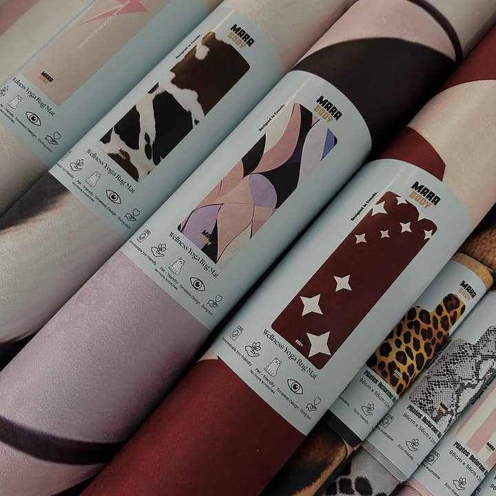 MARA BODY - Yoga Mats, Pilates Reformer Mats & Yoga Towels - Vendita all'ingrosso Tappetini da yoga - Tappetino Yoga in Pelle Scamosciata Vegana Eco-Friendly Antiscivolo con Stampa Astratta7