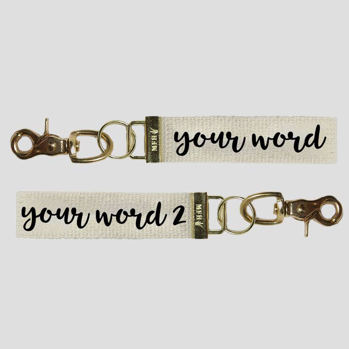 Rustic Marlin - Wholesale Keychain - Unisex - Personalized Your Word Two Sided Script Keychain