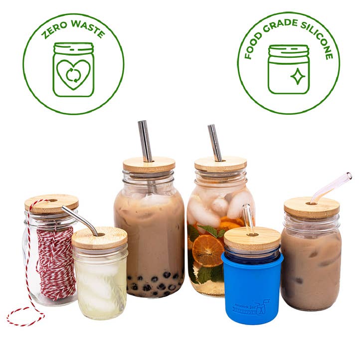 Mason Jar Lifestyle - Wholesale Drink Lids - Bamboo Straw Hole Tumbler Lid for Mason Jars
