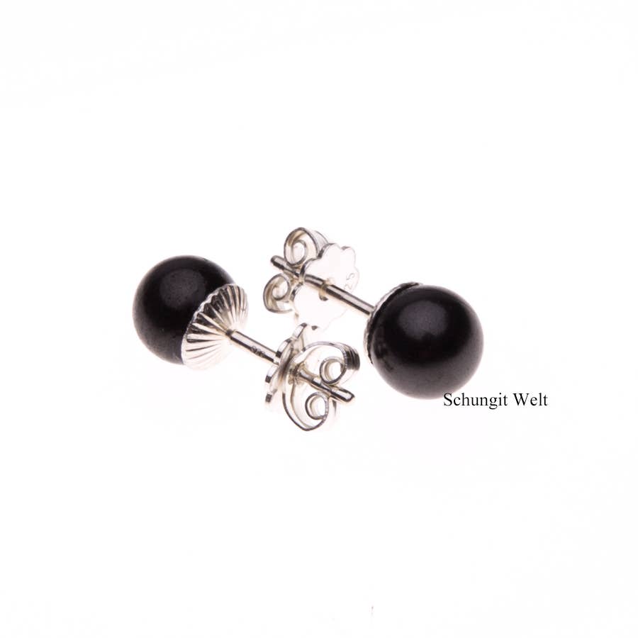 Schungit-Welt - Wholesale Stud/Post Earrings - shungite stud earrings 6 mm0