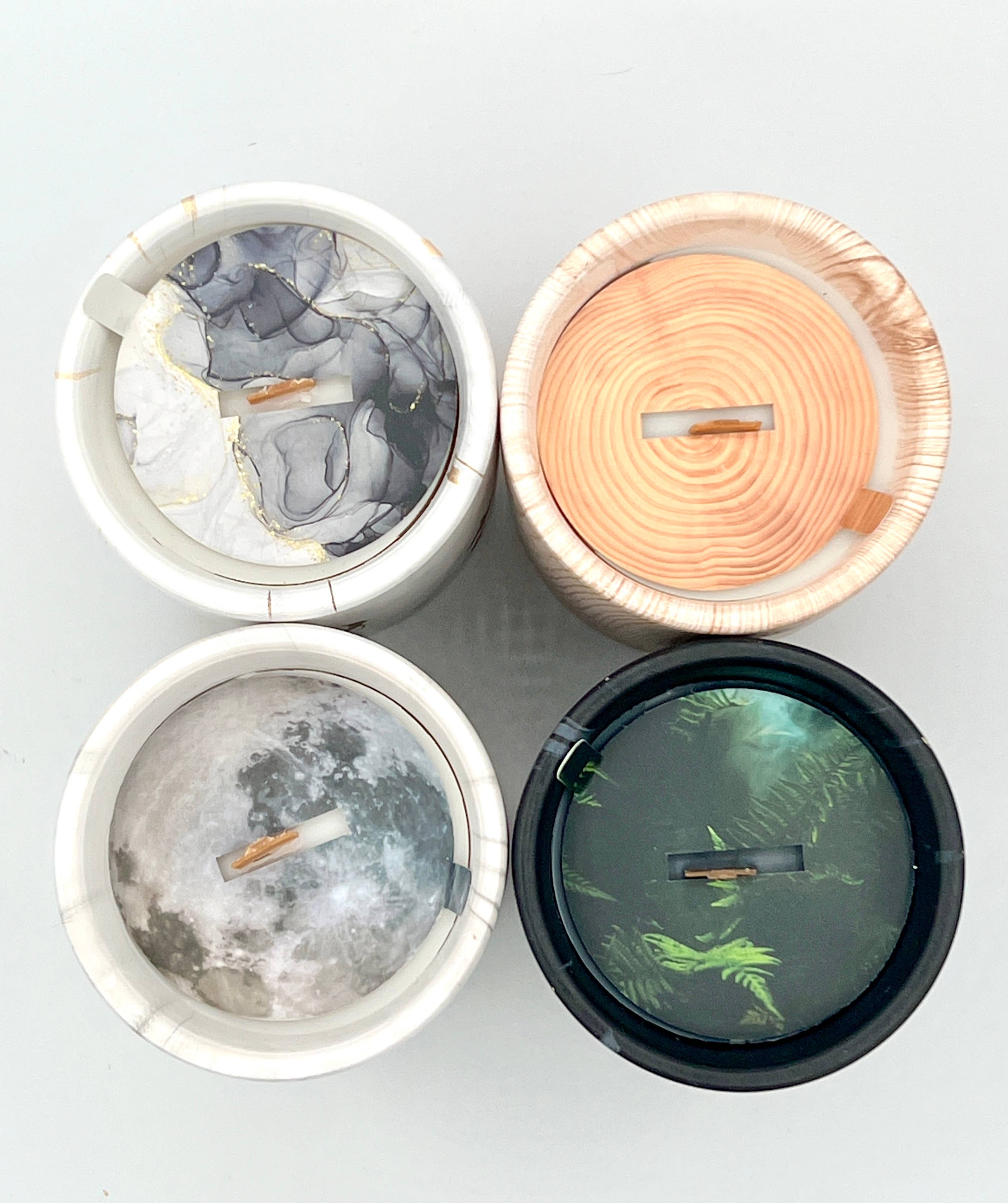 The Sacred Wild Candle Co - Wholesale Jar/Filled Candle - Biophilia: Black Marble /Ceramic Forest Floor Scented Candle2