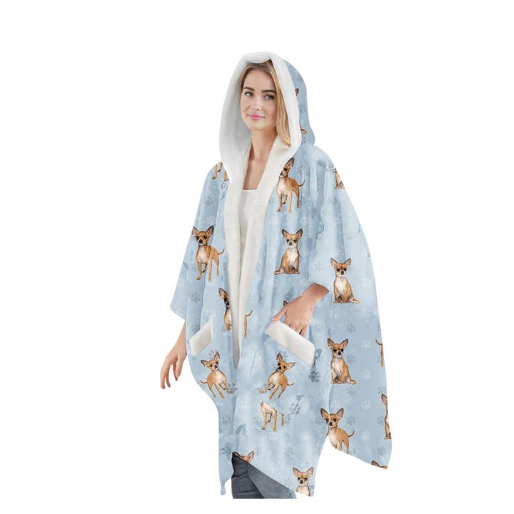 E&S Pets - Wholesale Hoodie - Unisex - Chihuahua Snugg Wraps with Hoodie – Ultra Soft Sherpa Fleece Wrap for Pet Lovers1