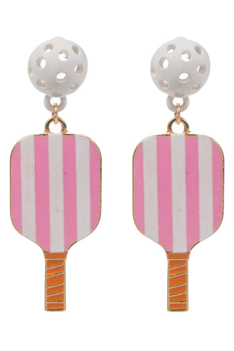 Designature New York - Wholesale Dangle Earrings - Sports Pickleball Enamel Pattern Post Earrings6