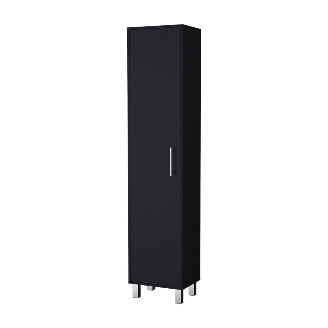 HomeRoots - Wholesale Kitchen storage/organiser - 71" Black Wood Pantry Or Storage Cabinet3