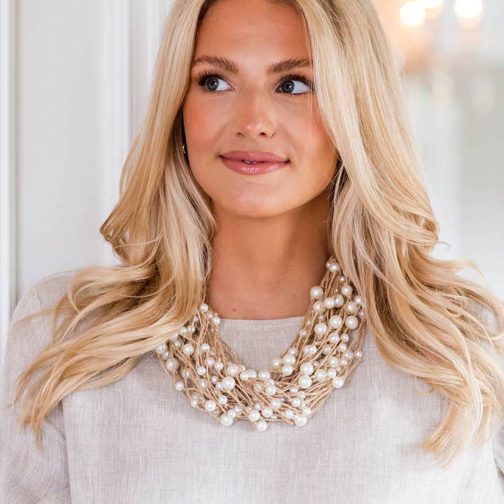 Arte Italica & Crown Linen Designs – Engroshandel Perlehalskæde – Multi Strand perle halskæde1