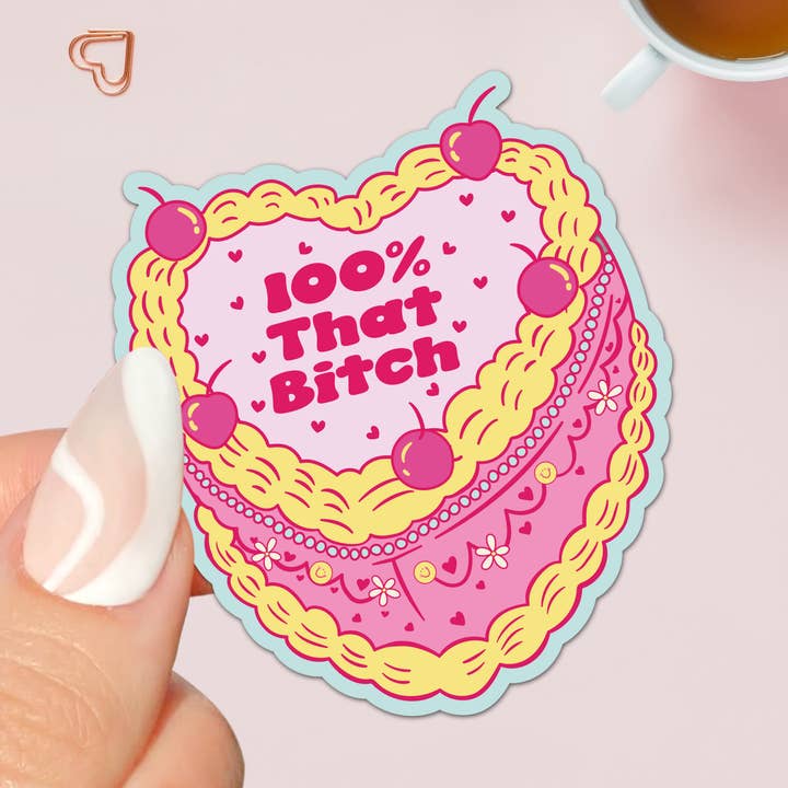 Pegatinas 100% de That Bitch, pegatinas Badass y sarcasmo divertido para venta al por mayor de Kenjia Quotes