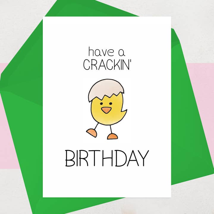 Chick Pun Birthday Card, Funny Cute Birthday Cards for wholesale by OCD Greeting Cards