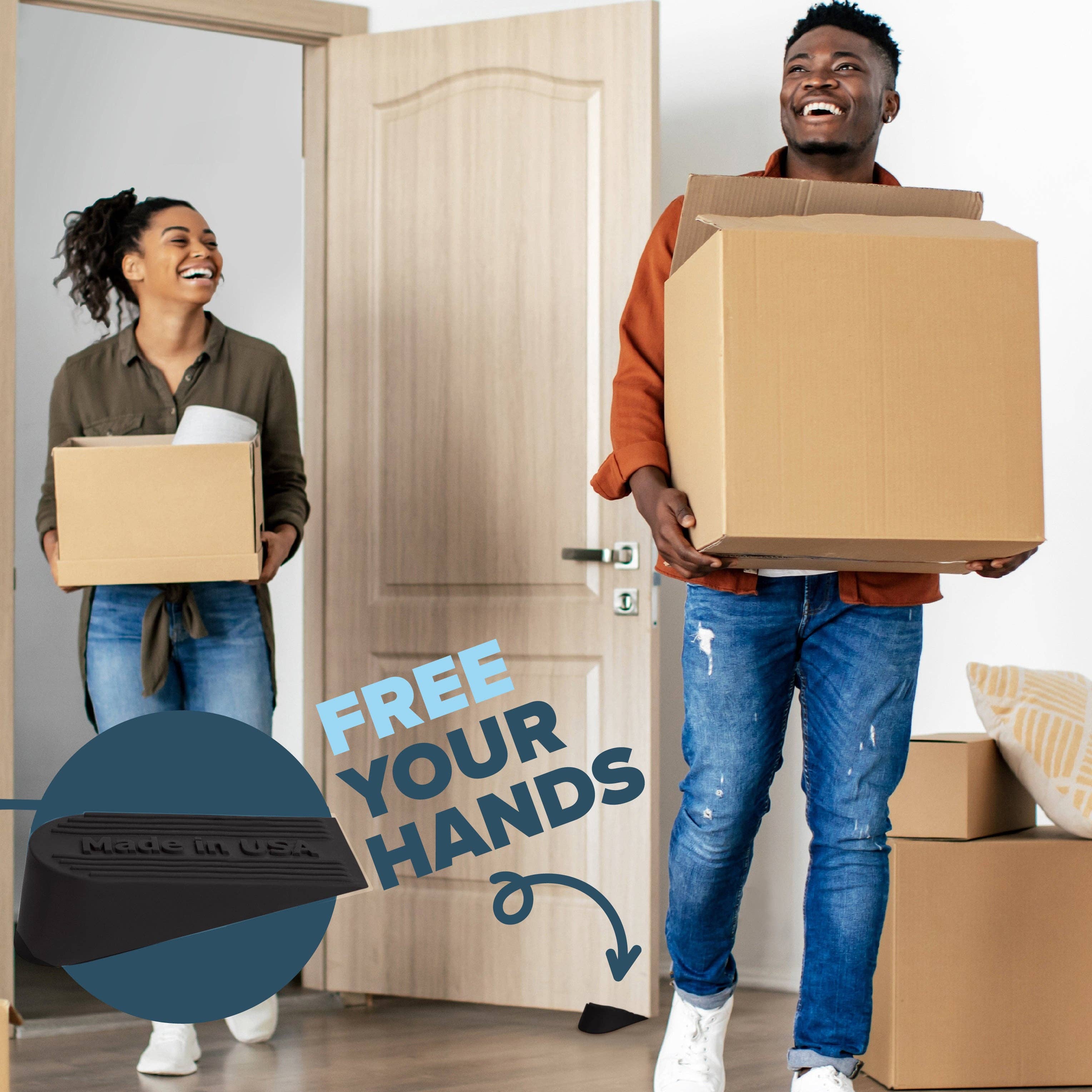 Marco Esra – wholesale Door stop – Large Rubber Door Stopper Made in USA - Door Stop Wedge for Carpet, Tile, or Concrete Floor, Door stoppers for Bottom of Door -Heavy Duty for Commercial &amp; Home Use - 6.5 x 2.75 x 1.9 Inches - Red6