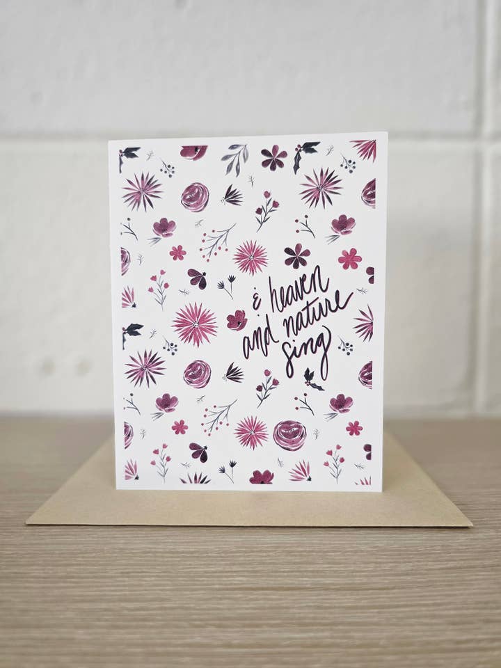 Heaven and Nature Sing Greeting Card for wholesale by Covered With Art