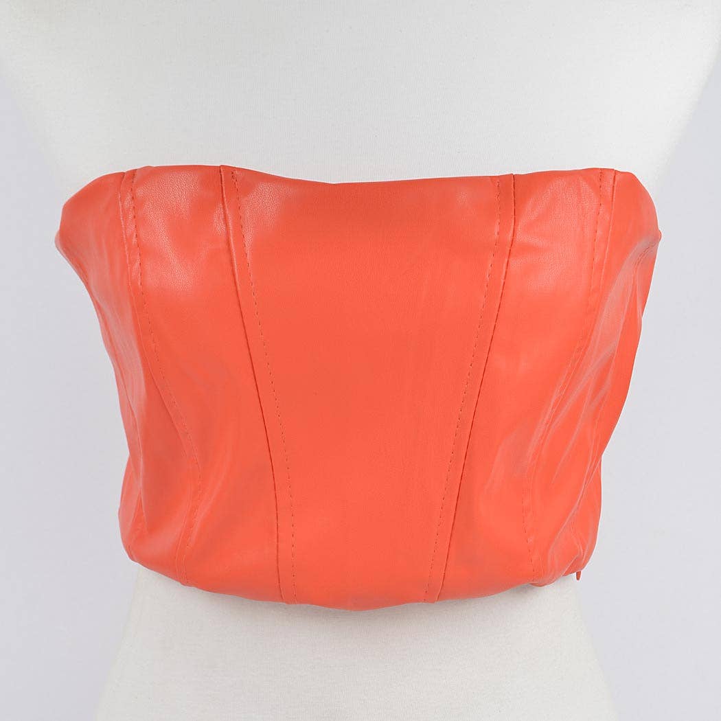3AM BY H&D ACCESSORIES - Wholesale Bustier - Dames - Top van imitatieleer met stretch tube10