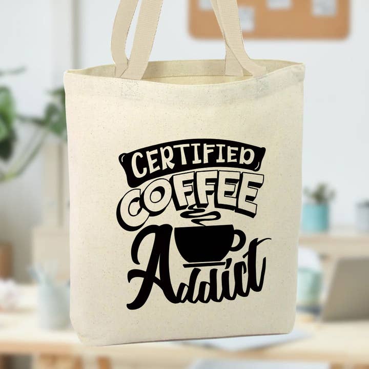 Bolsa de lona Certified Coffee Addict, Coffee LoverCustom para venta al por mayor de Anna B. Shop