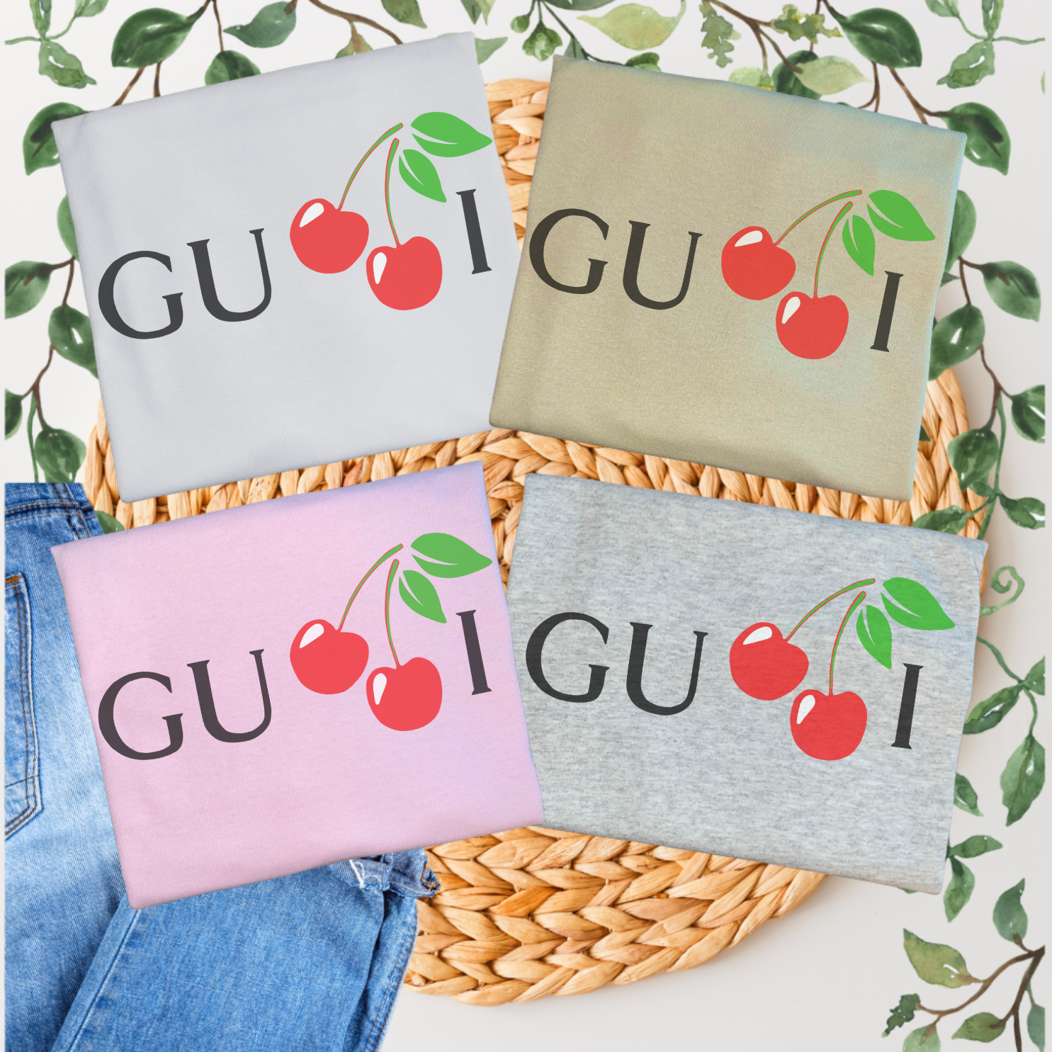 Duck Creations Wholesale – wholesale Screen printed t-shirt – Women′s – The Cherries Graphic T-shirt     1