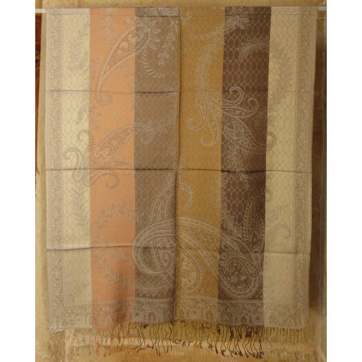 Bhawana Handicrafts - Venta al por mayor Chal - Mujer - Mantón de pashmina de cachemir tejido a mano, reversible