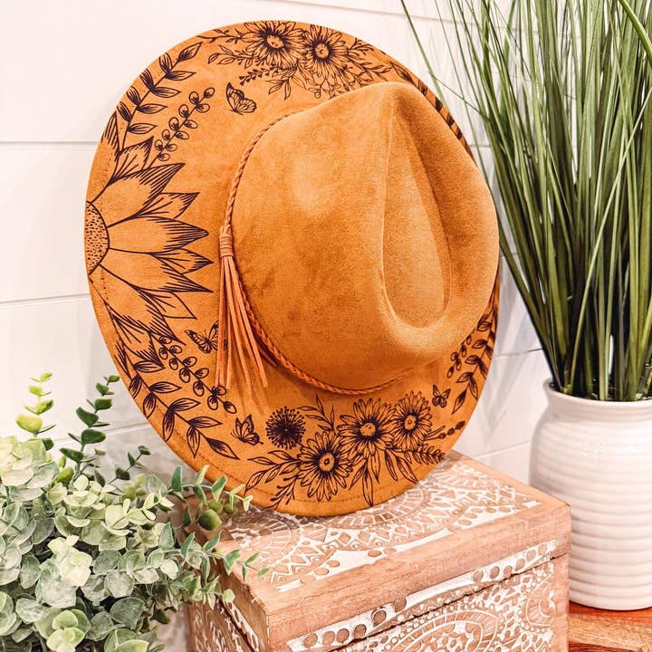 Willie & Dolly Designs - Wholesale Cowboy Hat - Women's - Engraved Floral Hat12
