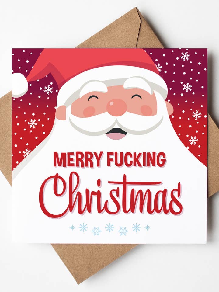 Fröhliche verdammte Weihnachten Karte (Packung mit 6) für den Großhandel von Sweary Card Lady