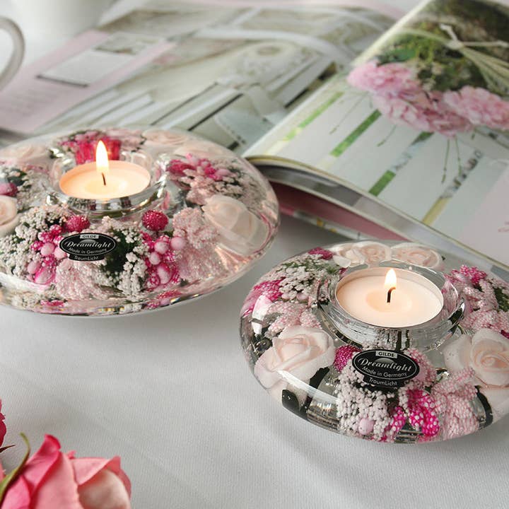 Gilde Handwerk Macrander GmbH & Co. KG - Wholesale Tea Light Candles - Dream UFO Mini Little Rose VE 6