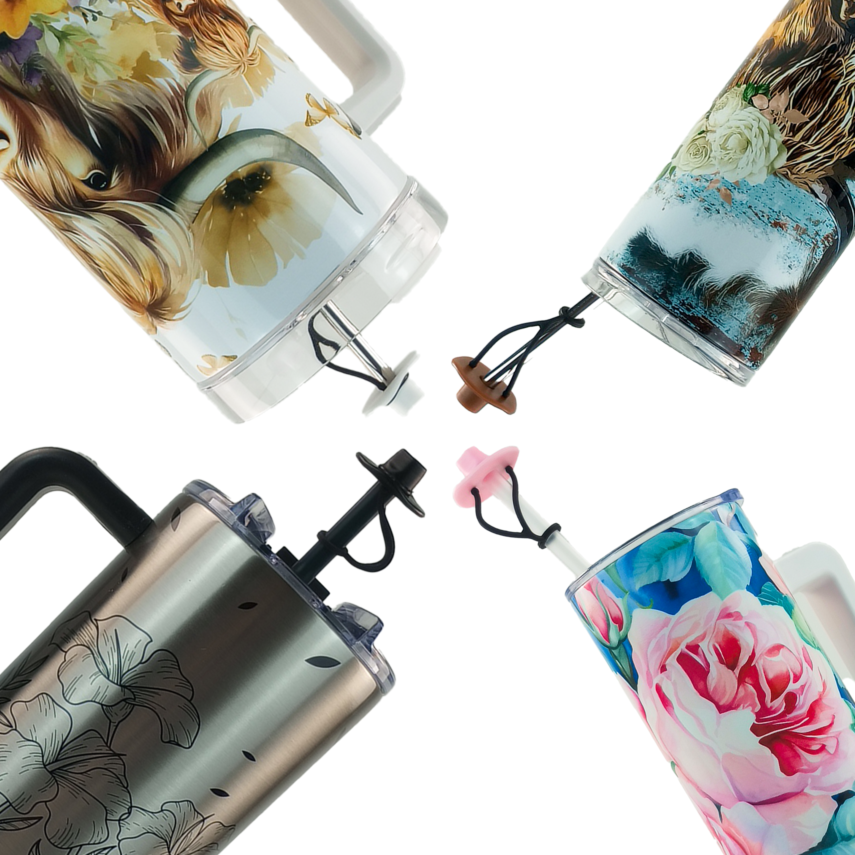 Hogg Outfitters - Wholesale Drinking Straw - SILICONE STRAW TOPPER - 12 PACK9