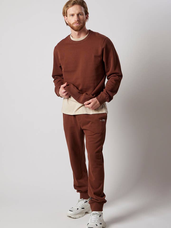 Sweatshirt met ronde hals, geborsteld, van gecertificeerd biologisch katoen voor wholesale door OWN OFF WITH NATURE