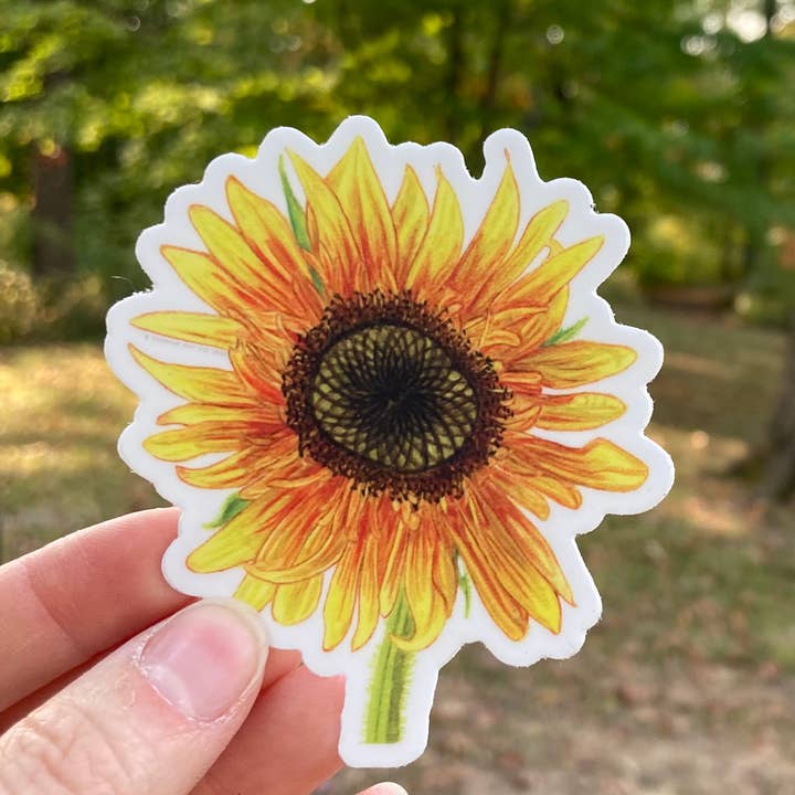 Ring of Fire Hybrid Sunflower Vinyl Sticker - Nature Artist for wholesale by Inventus Art