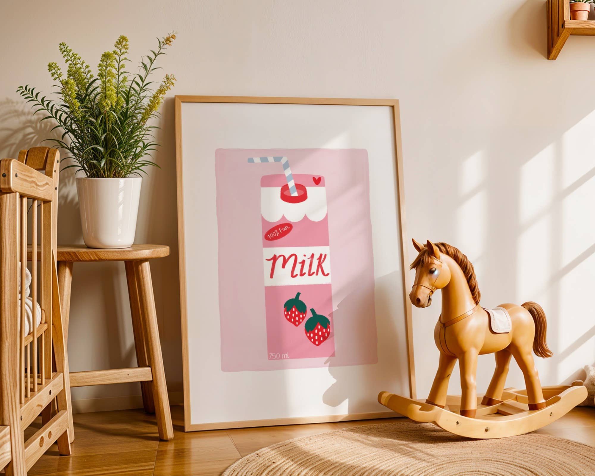 Emmy James Studio - Wholesale Art Print - Strawberry Milk Art Print5