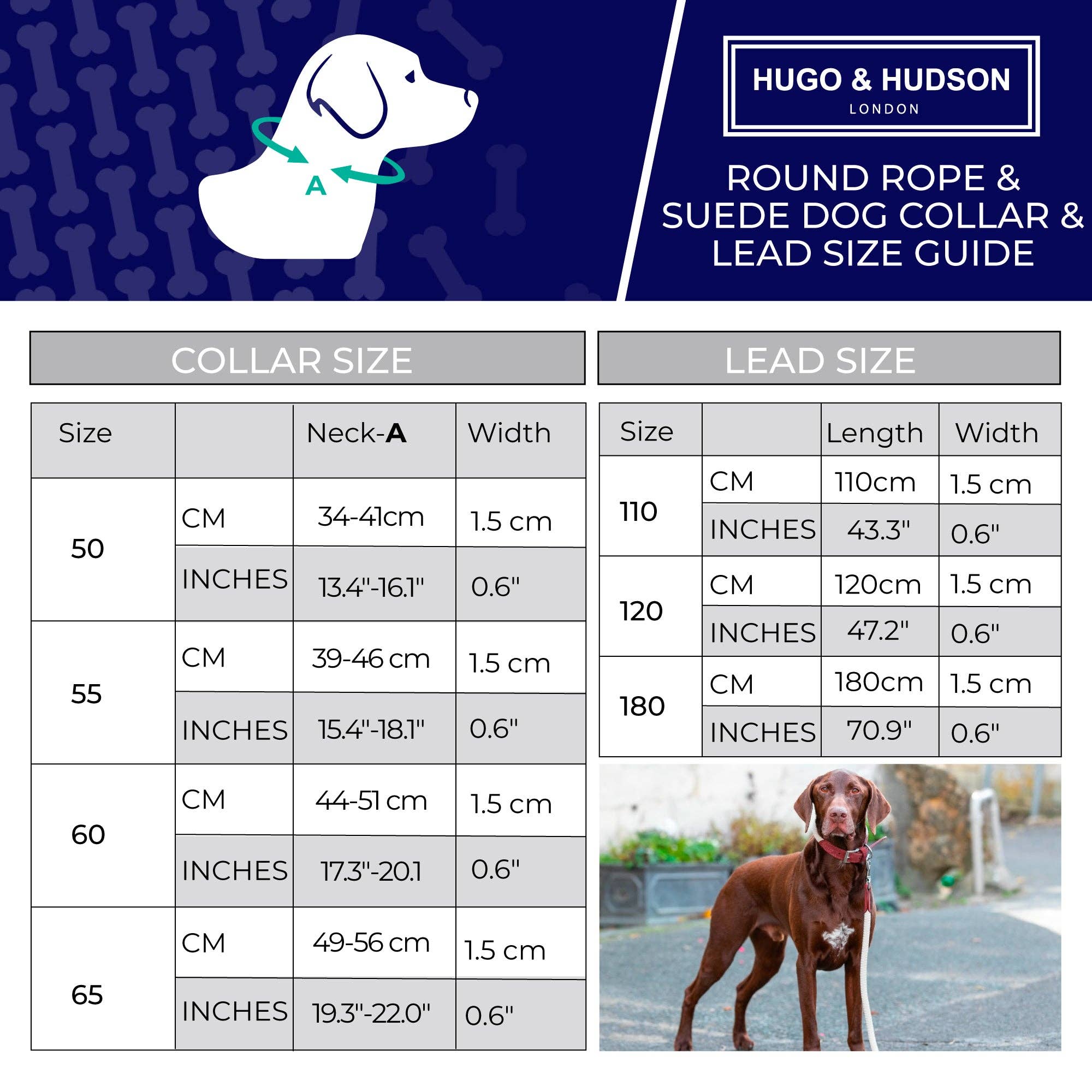 Hugo & Hudson - Wholesale Pet Collar - Dog - Rope and Suede Leather Dog Collar - Brown2