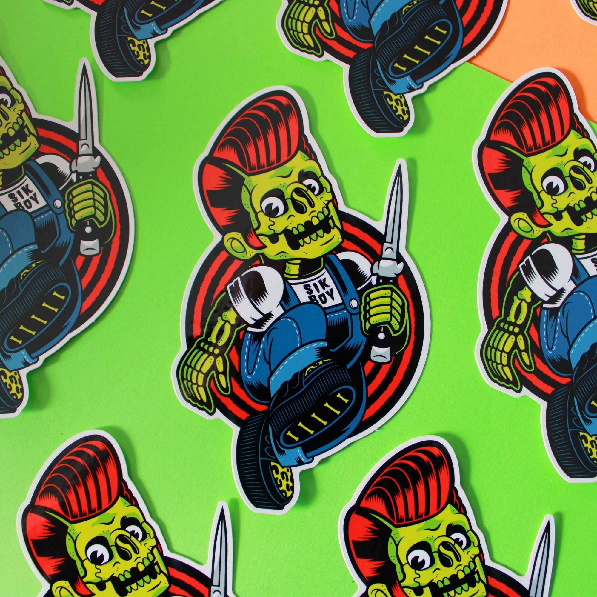 Dumb Junk - Wholesale Sticker - Sick Boy 5" Vinyl Sticker, Rockabilly Big Boy Sticker1