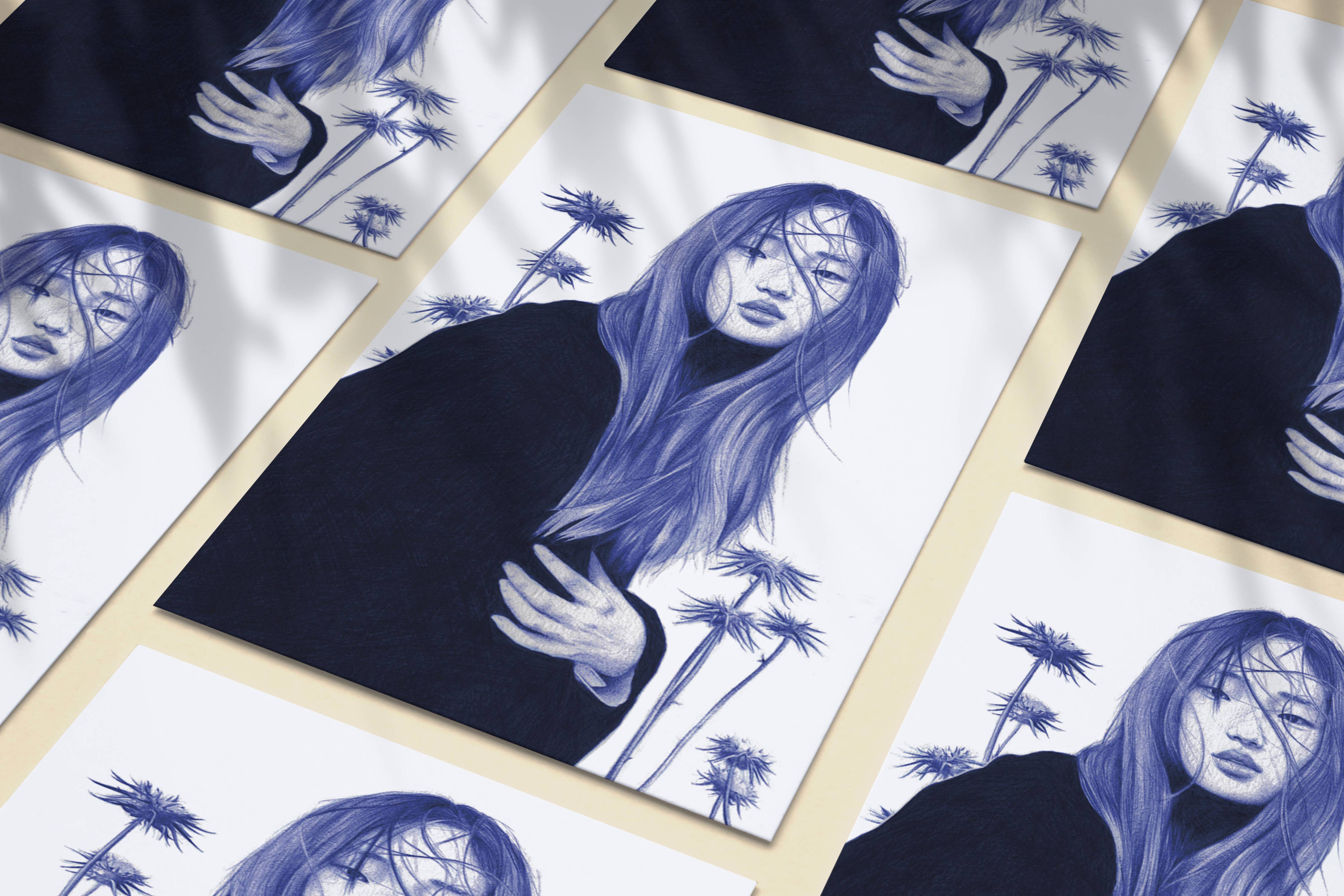 Belén Diz Juncal - Venta al por mayor Ilustración - Ilustraciones a bolígrafo - Arte original - Cardos3