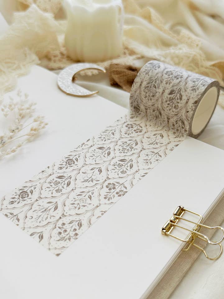 vintage floral wallpaper washi tape for wholesale by leelajournals