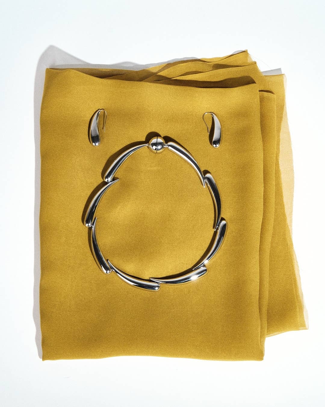 Sessori – Colar de elos e correntes por atacado – Colar de Declaração Vesper Prateado3