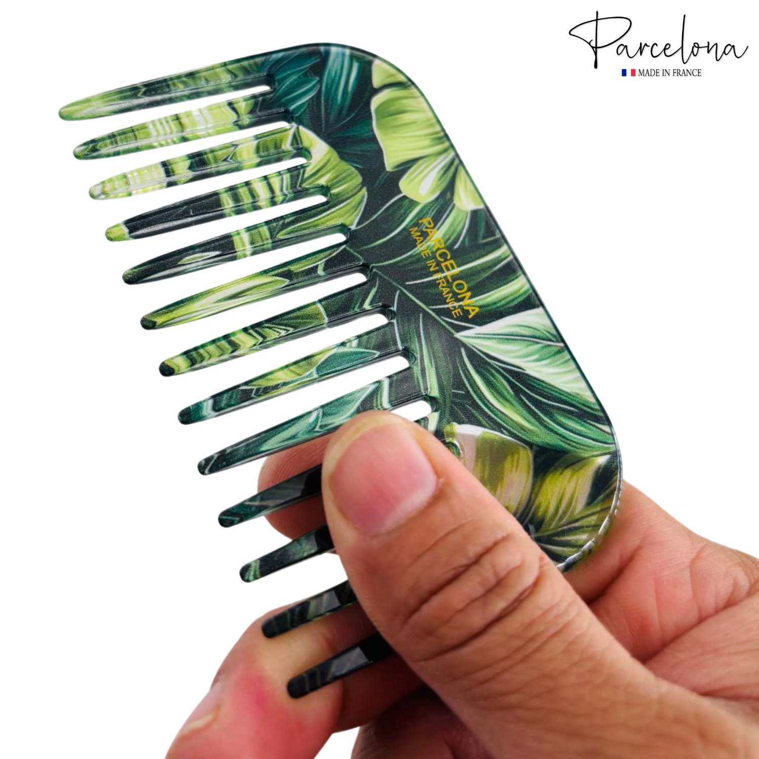 Parcelona - Wholesale Hair Brush/Comb - Parcelona Wide Tooth Comb Tropical Toucan Floral Print Comb for Thick Curly Hair72