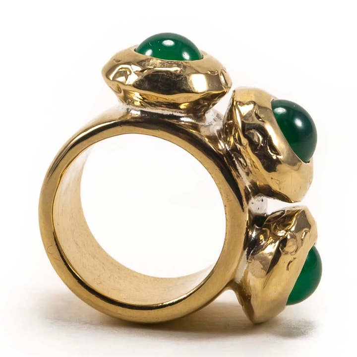 Blød tre spidse punk med grøn onyx for engroshandel hos Rebecca Nadler Designs