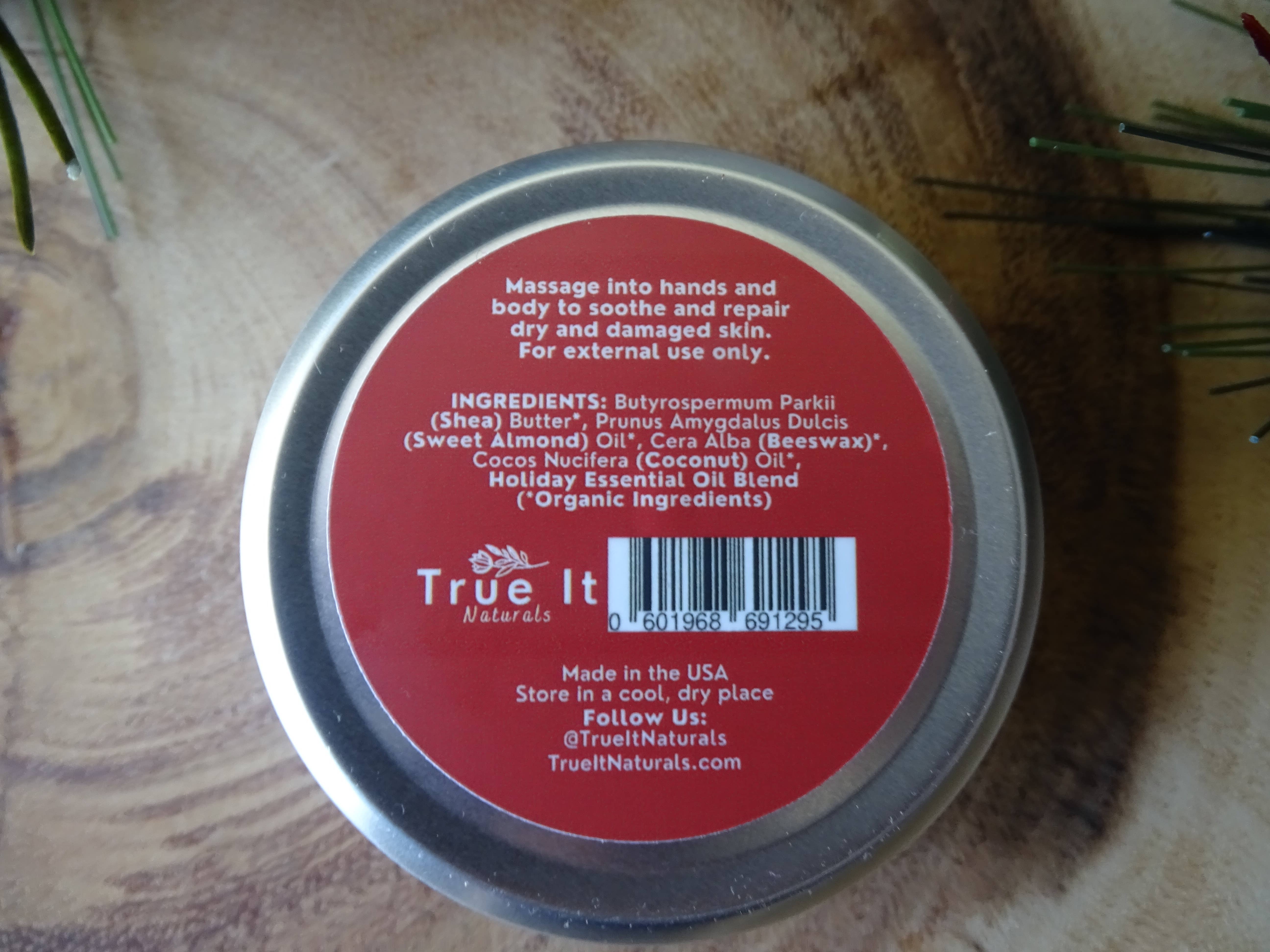 True It Naturals - Vendita all'ingrosso Unguenti/Balsami/Creme curative - Balsamo di Cera d'Api Festivo - BEE FESTIVE | Balsamo per Mani e Corpo3