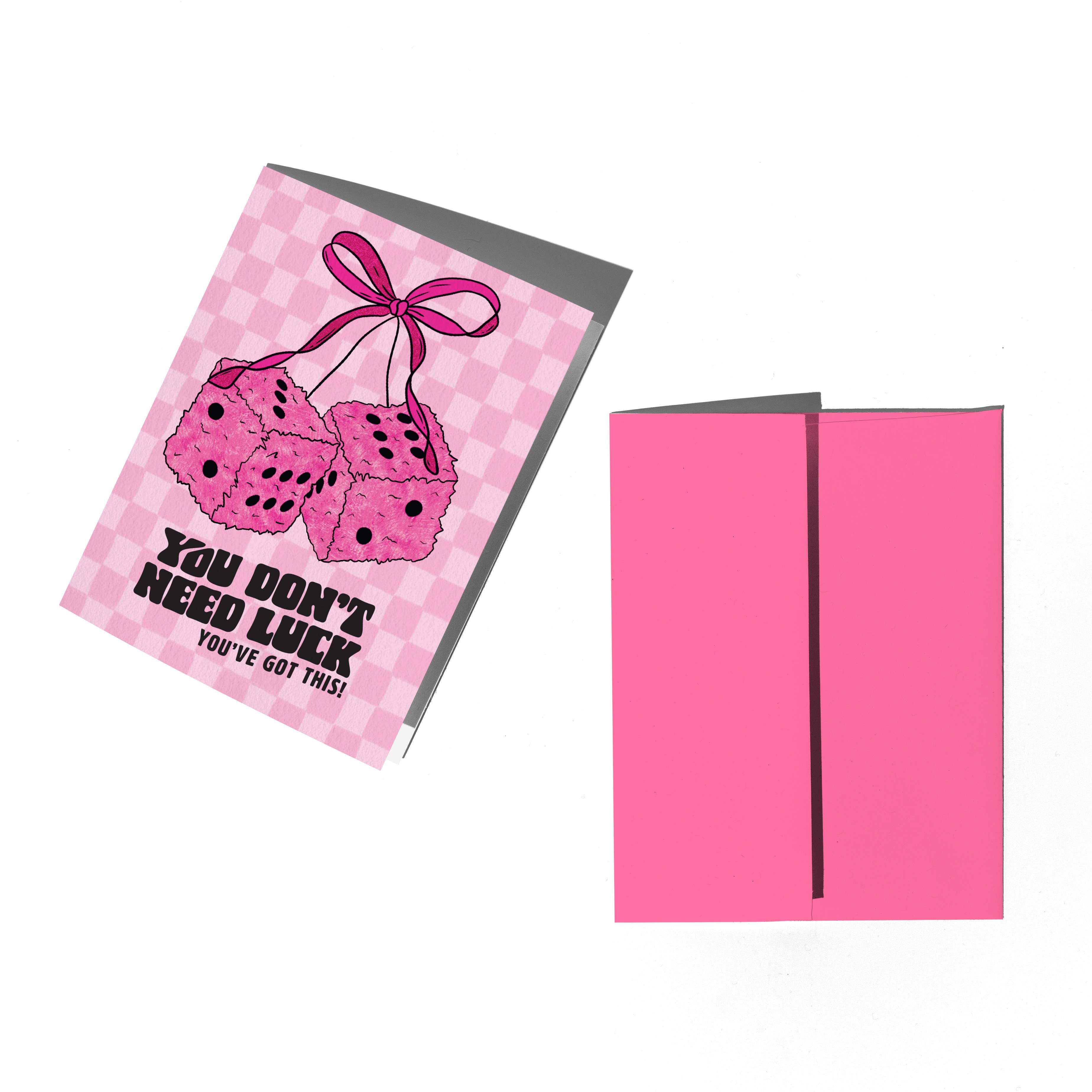 Boss Dotty Paper Co. – wholesale Encouragement card – Fuzzy Dice Encouragement Card1
