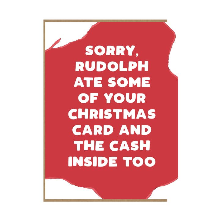 Pickled Prints - Wholesale Christmas Card - Rudolph Ate Card - Funny Christmas Card - 4x6 0