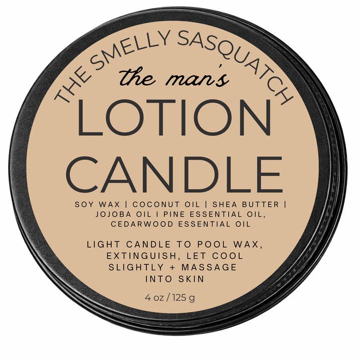 La vela de loción para hombre para venta al por mayor de The Smelly Sasquatch