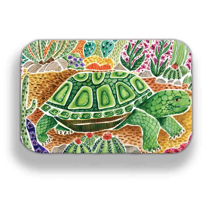 Turtle Desert Scene Wood Magnet for wholesale by Mary M Spencer Design
