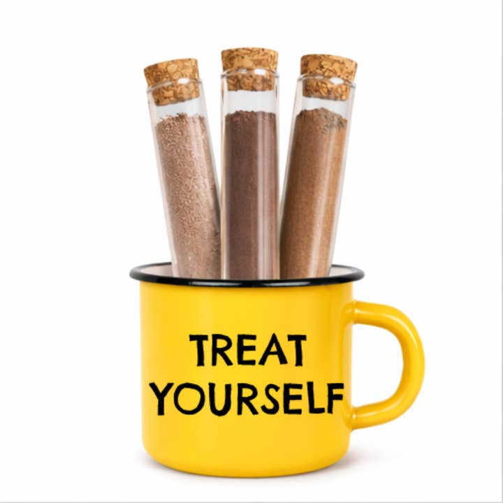 Mini Mug Chocolate Drink Sampler- Treat Yourself for wholesale by Oba's Snacks